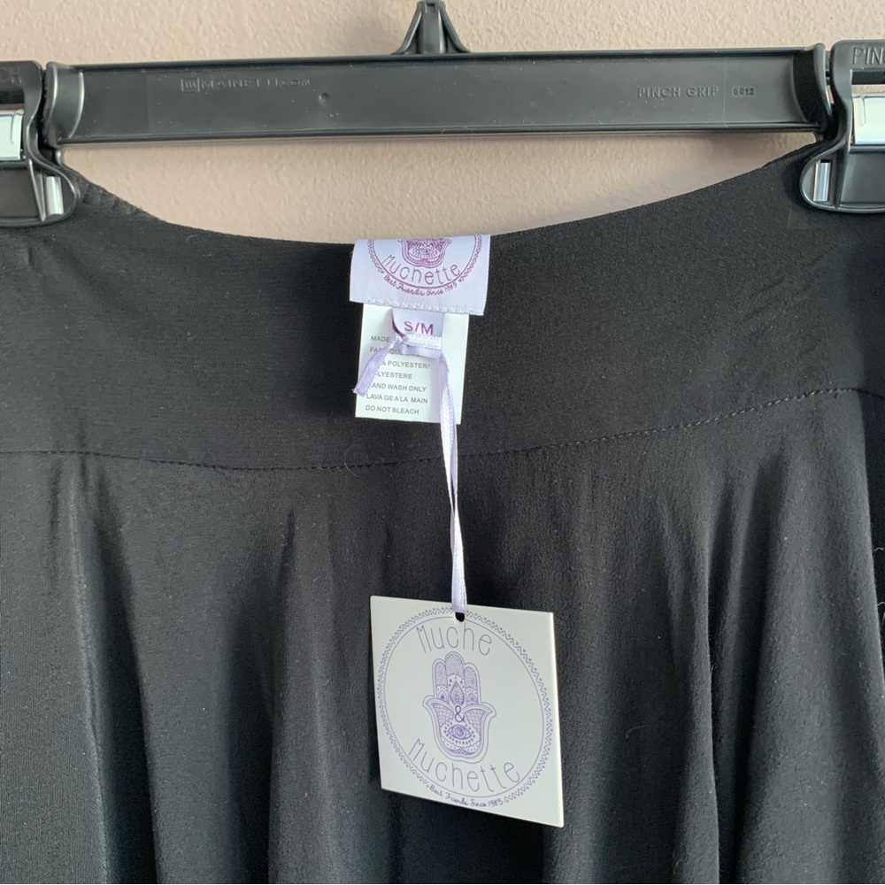 Muche Et Muchette Black Hi Low Ruffled Maxi Skirt, size Small - Picture 5 of 5